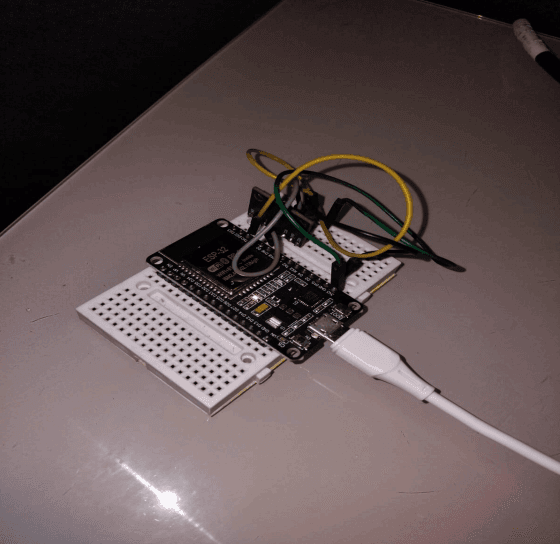 Dispositivo de borda: ESP32 com acelerômetro MPU6050 em protoboard